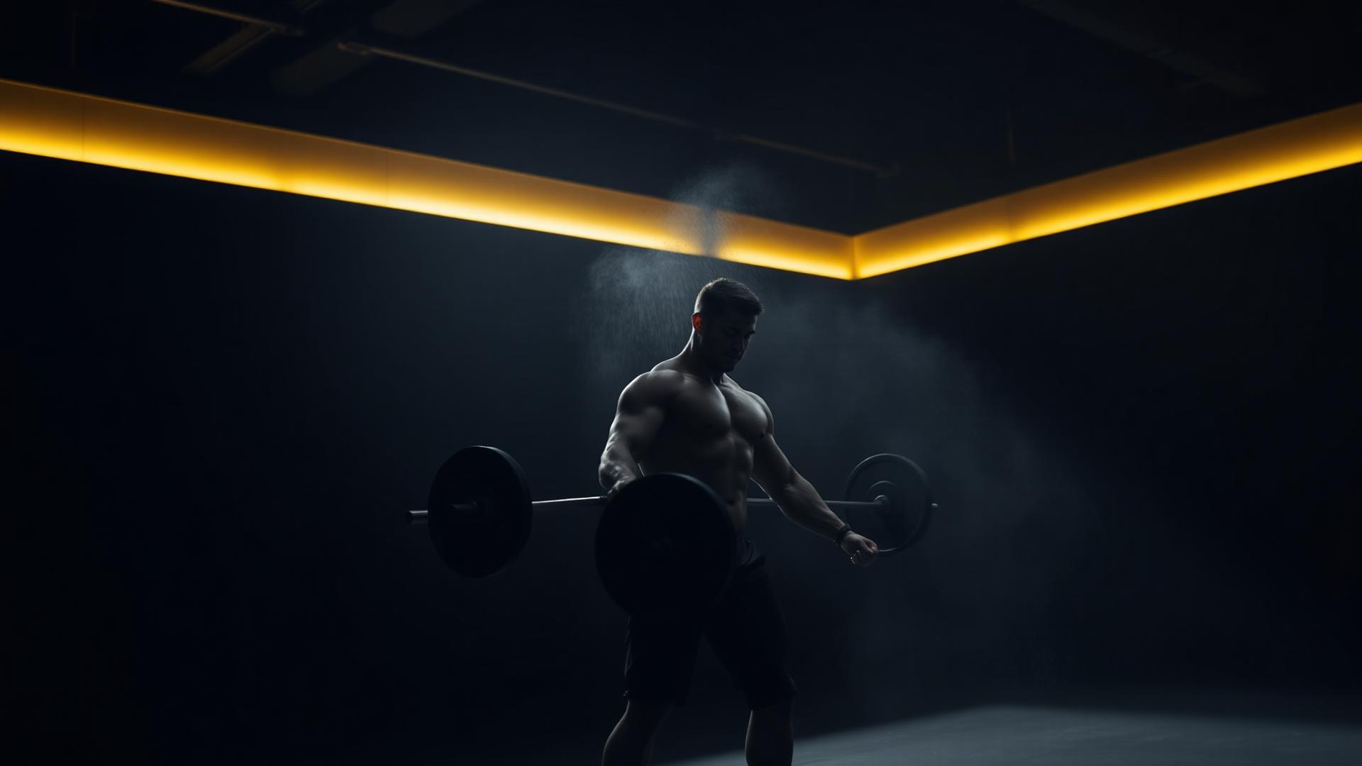 Athlete training with a barbell at Baroda Fitness Factory gym in Fatehgunj, Vadodara